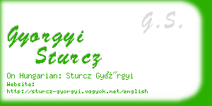 gyorgyi sturcz business card